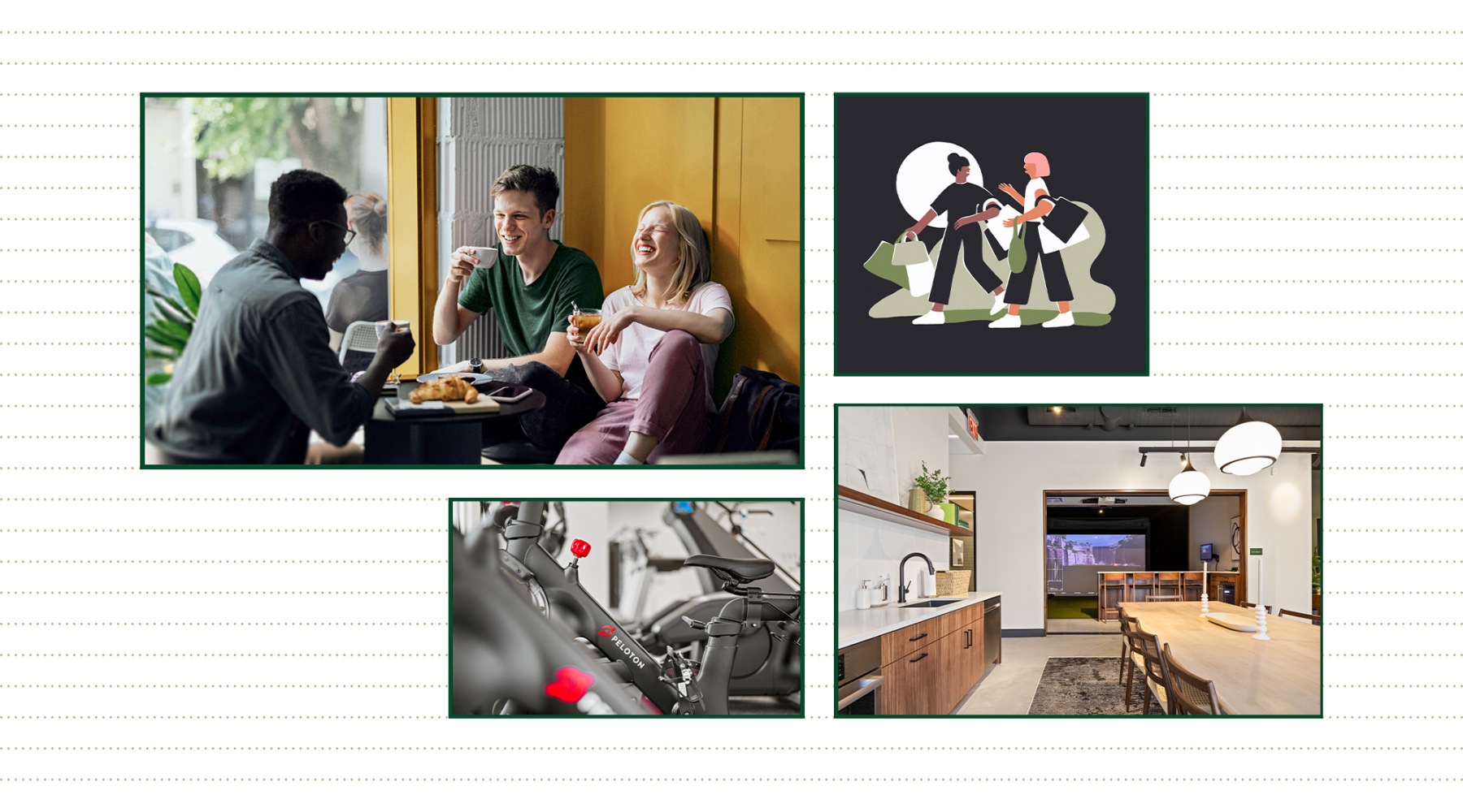Convenient living four images with scenes of The Ellsworth living